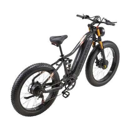 Vélo électrique BURCHDA 2000W en usage tout-terrain montagne